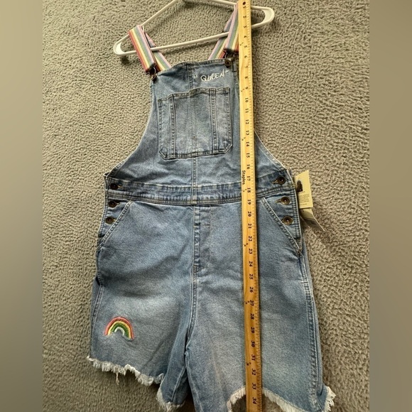 Womens romper small blue RAINBOW Light Wash Denim NWT - Picture 7 of 11